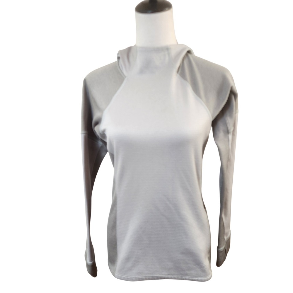 The North Face FlashDry Womens S Lightweight Hoodie Sweatshirt Thumbholes Gray